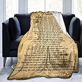 Psalm 91 Gifts Blanket for Women Christian Gifts Faith Bible Religious Gifts Christian Inspirational Blankets Soft Flannel Throw Blanket 60"X50"