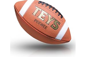 Teys Official Game Football - Premium Composite Leather & Enhanced Grip (Sizes -Peewee, Junior, Youth, Official)