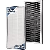 MA-40 Replacement Filter Compatible with Medify MA-40 Air Purifier, 3-in-1 High-Efficiency HEPA and Activated Carbon Pre-Filter for MA40 MA40W MA40B Air Filter Replace, 2 Pack