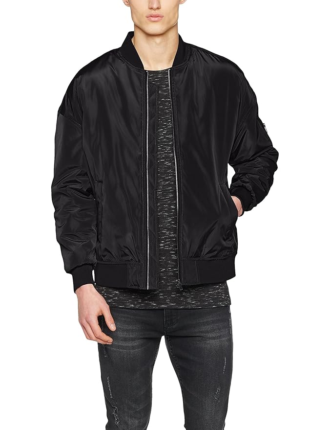 Urban Classics TB1619 Herren und Jungen Bomberjacke Oversized Bomber Jacket, Fliegerjacke im angesagten Boxy Cut, Pilotenjack