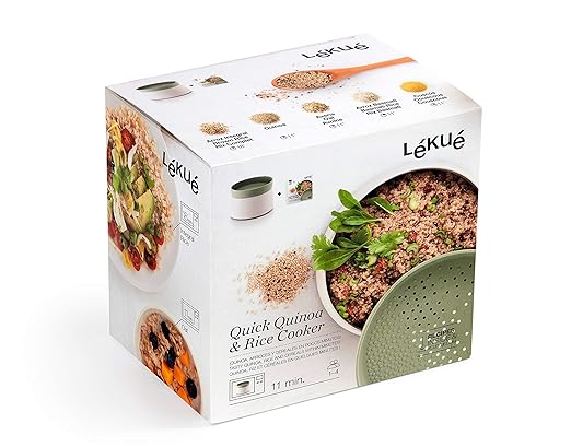 Lékué Recipiente para cocinar Quinoa, Arroces y Cereales, 1 Litro