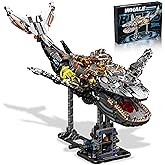 honchoes Mechanical Whale Building Set, Ocean Animal Model with Light for Adults Home Office Decor -1388PCS