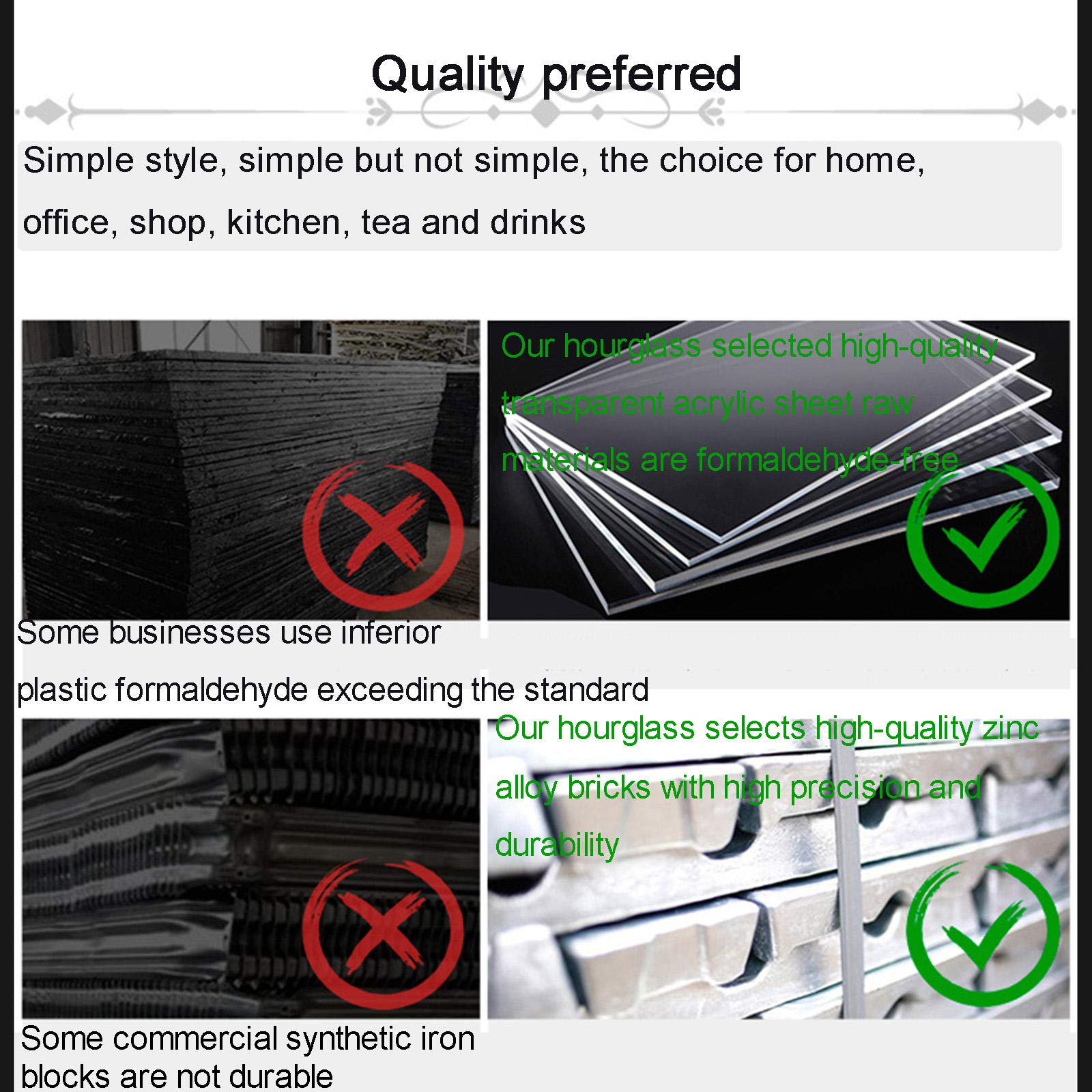 Hourglass Timer, 15 Minutes Embossed Golden Hourglass Timer,Used for Vintage Home Decoration, Office/Desk Decoration, Kitchen Wedding Gifts (P1-G42U-8VJR)