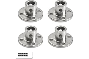Runseaway 4Pcs 6.35mm Flange Coupling Connector, Rigid Guide Steel Shaft Coupler, High Hardness Guide Model Accessory for DIY RC Motor Axis Fittings