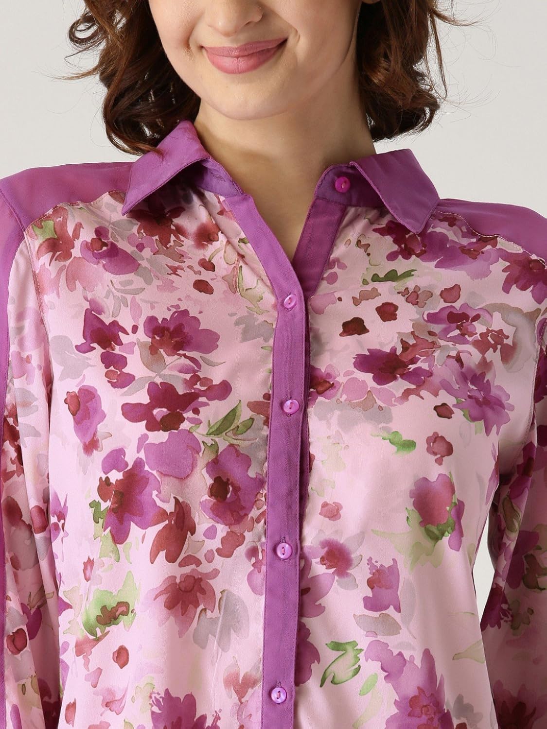 marie claire women's shirt (mc10299--m, pink, medium)