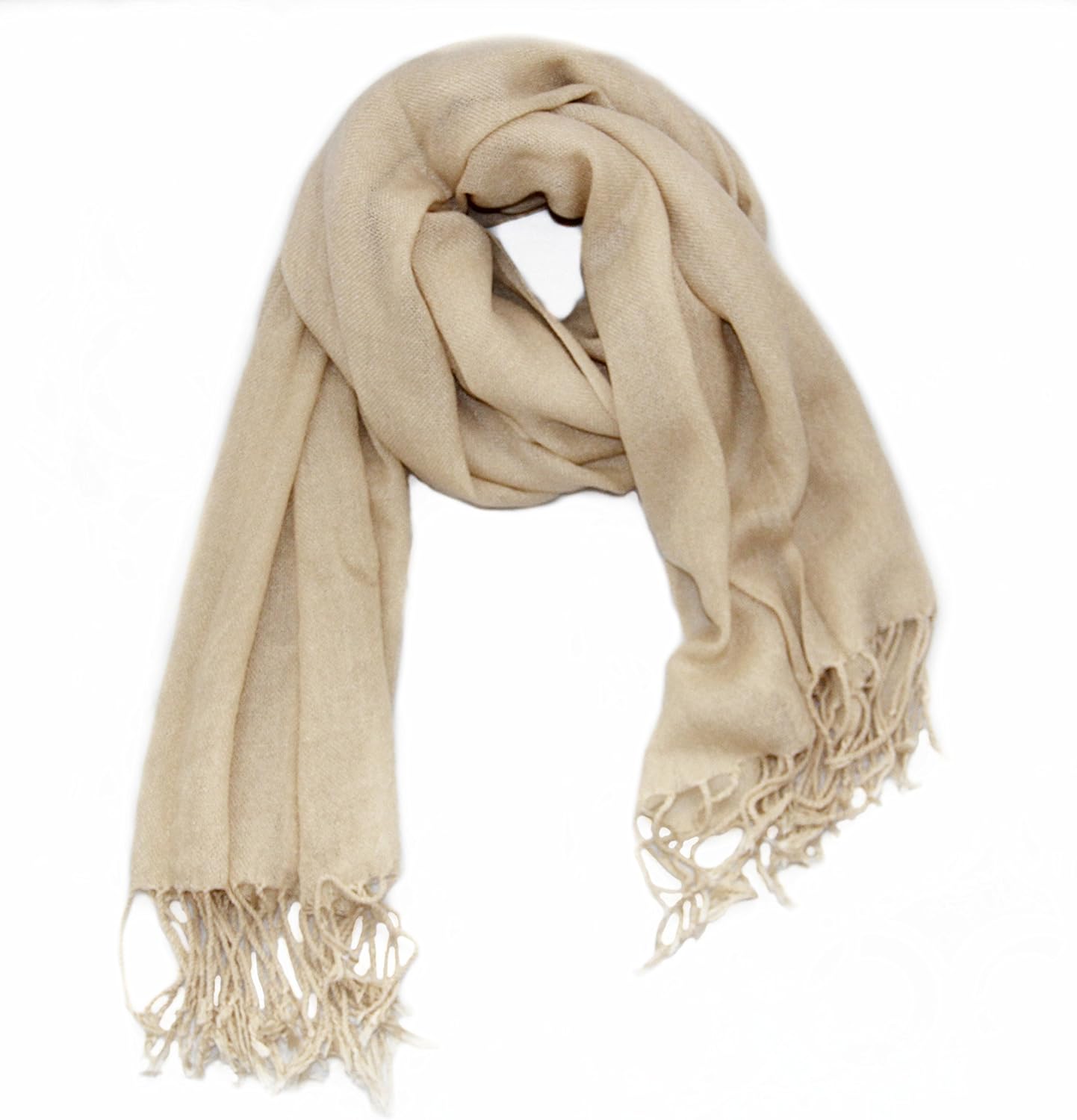 Soophen Pashmina Scarf Beautiful Solid Colors - White at  Women’s Clothing store