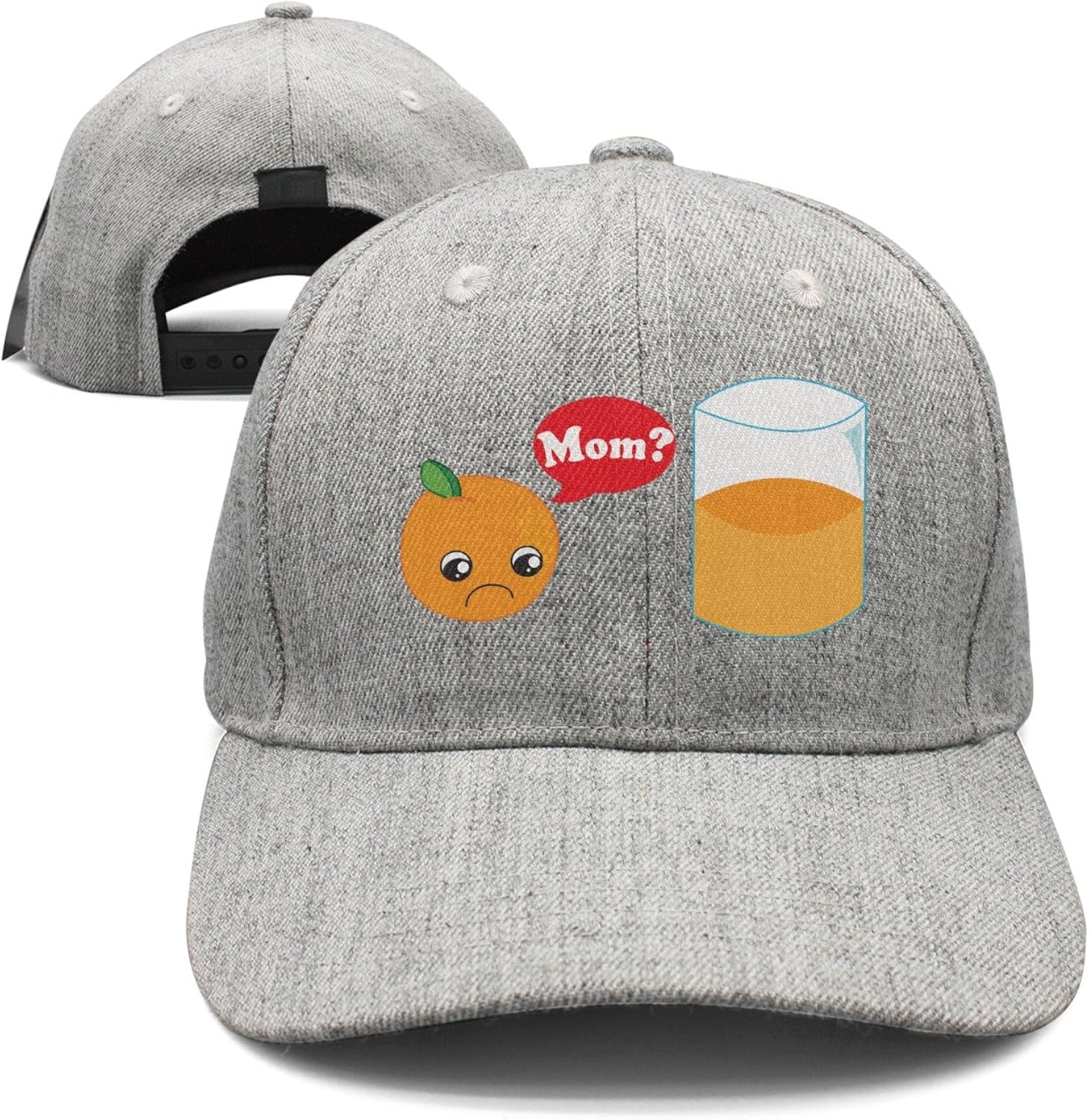 grey and orange fitted hats