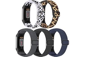 TumpCez Elastic Nylon Band Compatible with Fitbit Charge 5 Bands，Adjustable Breathable Comfortable Solo Loop Sport Replacement Wristband for Fitbit Charge 5 for Women Men