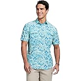 Izod Mens Sunshield Performance Button Down Short Sleeve Shirt