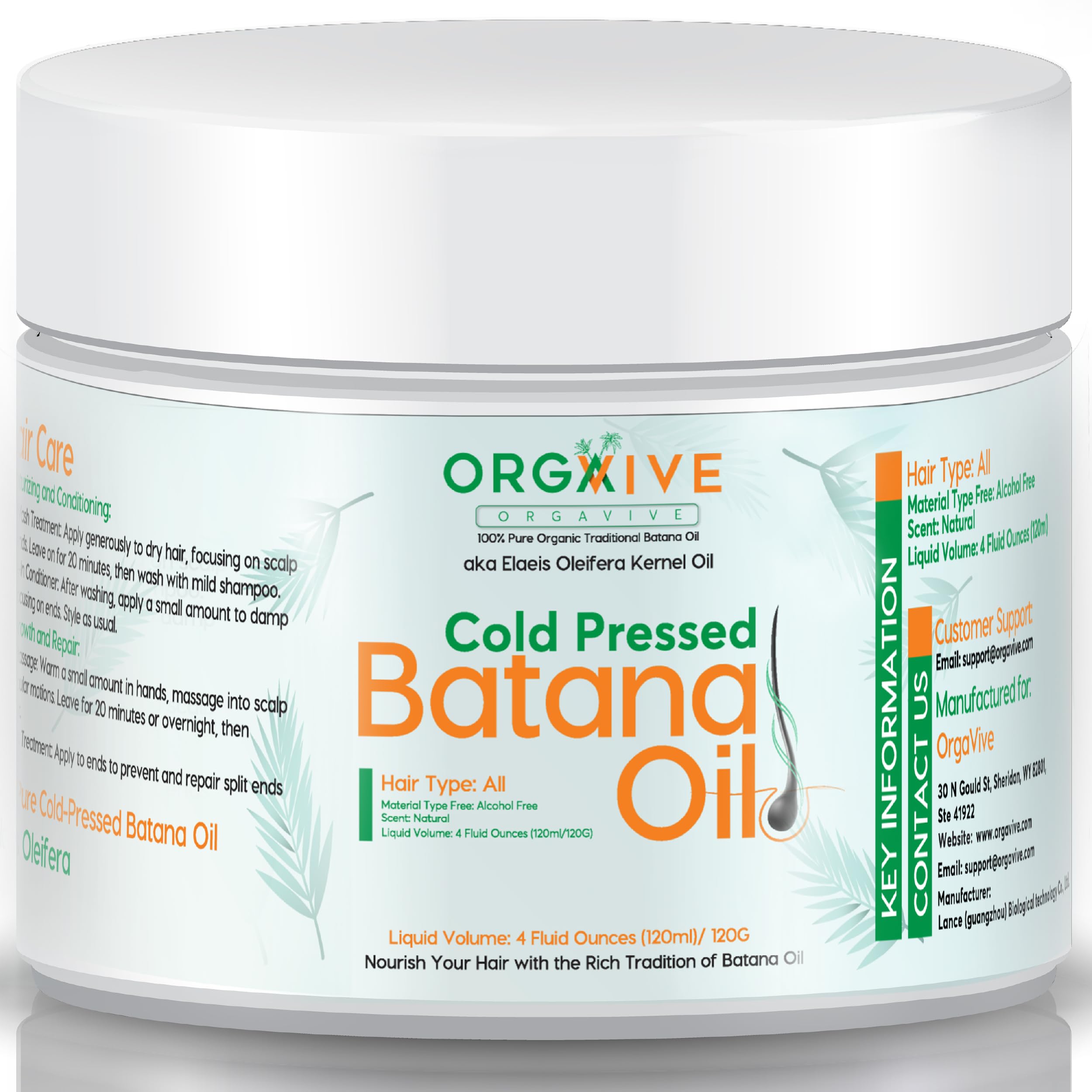 Photo 1 of 100% Organic Batana Oil for Hair Growth | Natural Cold Pressed, Liquid & Traditional | Dr Sebi Botana Oil Scalp Care Vitamin E Shine & Nourishment Treatment (Batana Oil Cold Pressed)