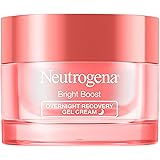 Neutrogena Bright Boost Overnight Recovery Gel Cream with Neoglucosamine, Brightening Nighttime Moisturizer, Oil-Free & Non-C