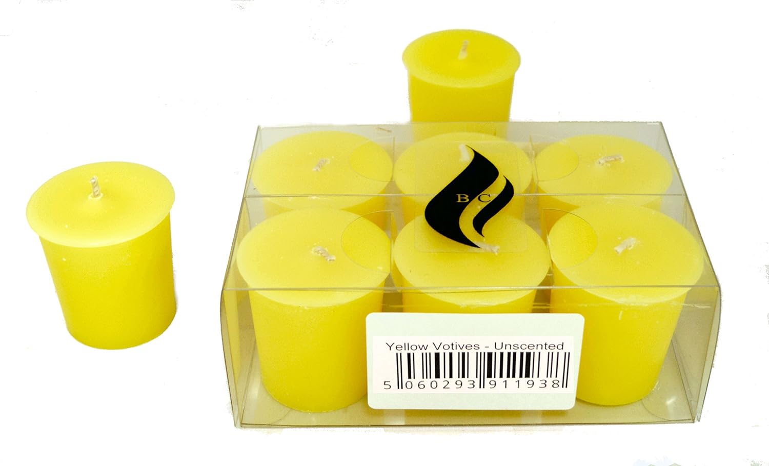 6 x Yellow Votive Candles Unscented Amazon.co.uk Kitchen & Home