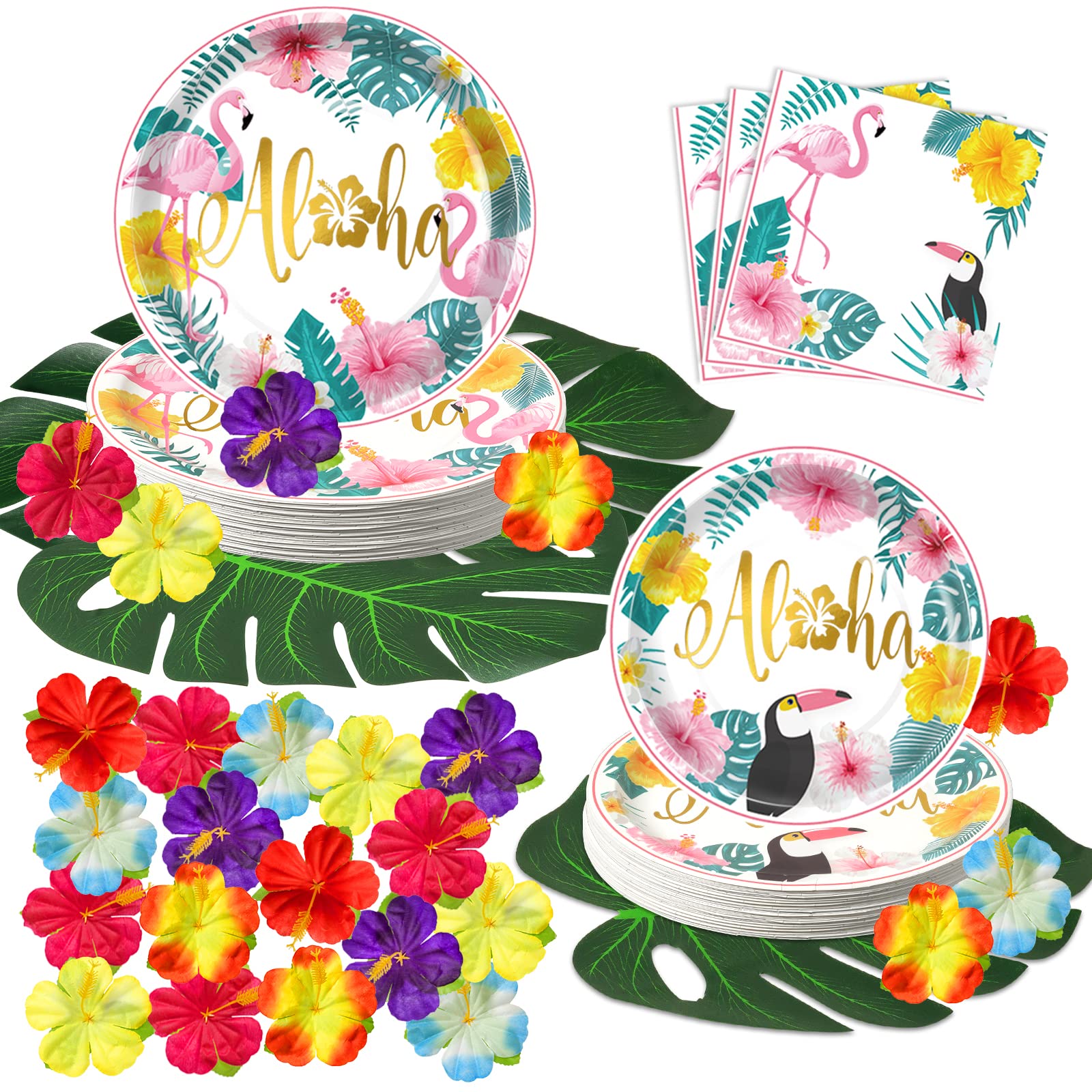 Mua Hawaiian Luau Party Decorations Set Hawaiian Disposable Plates