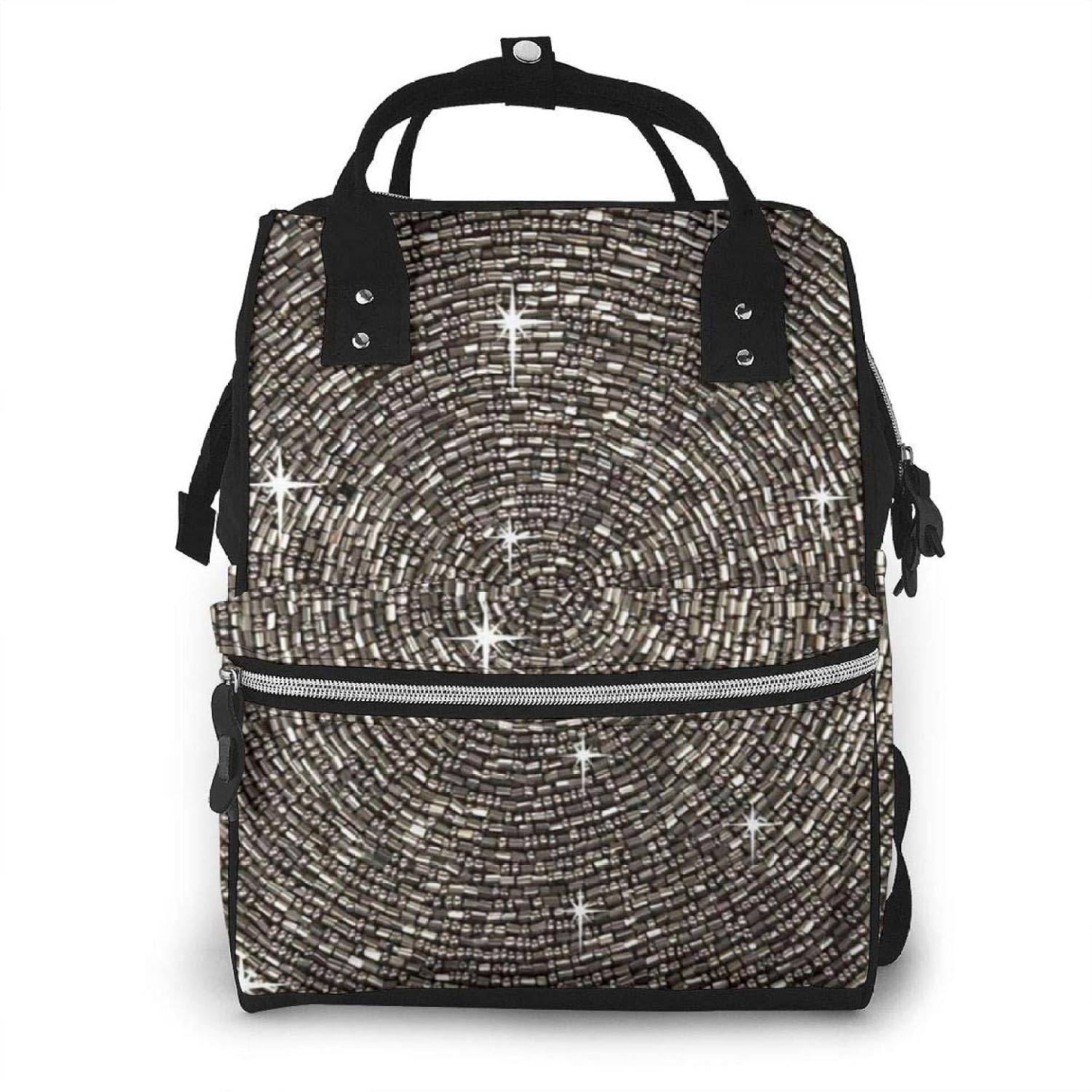 silver diaper bag