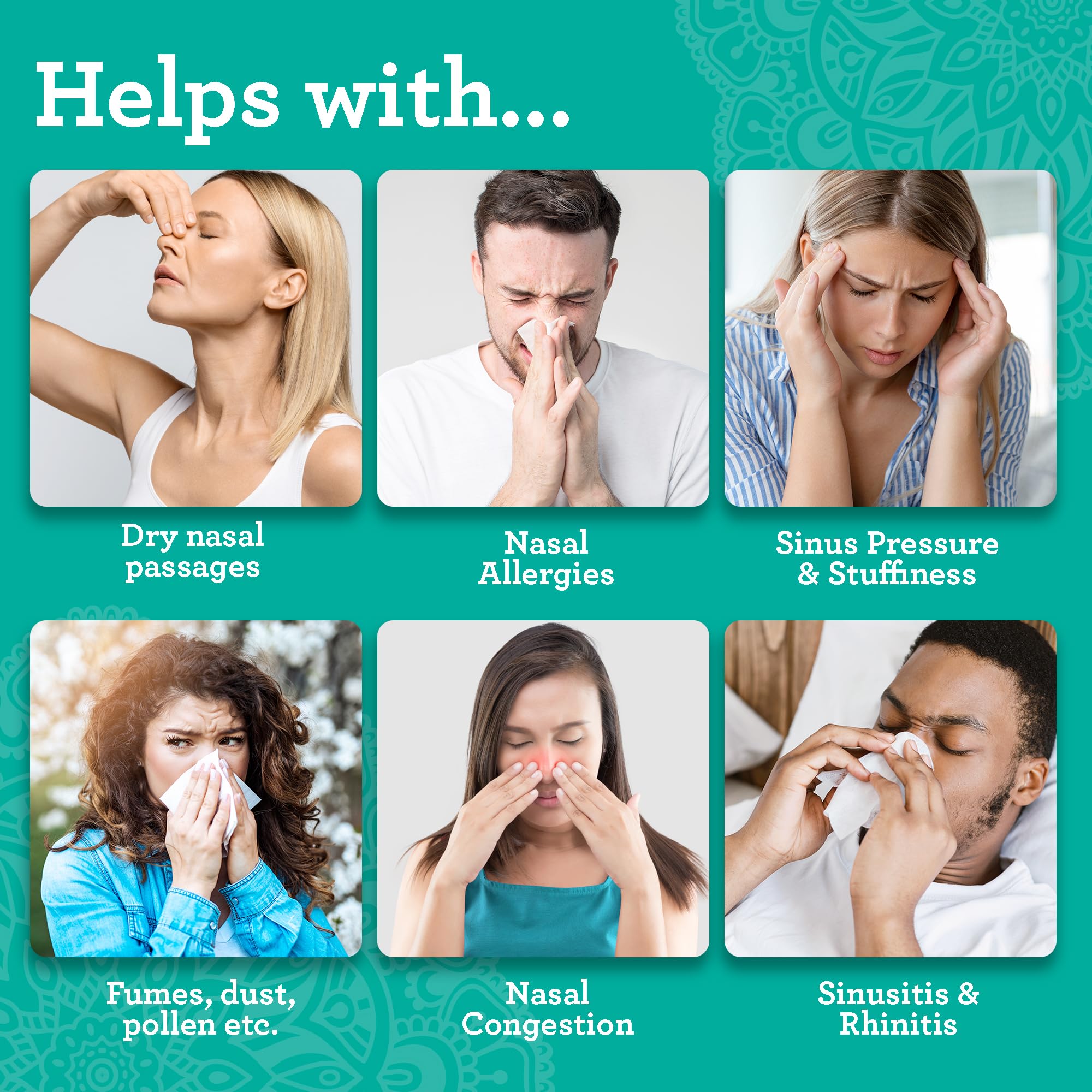 GuruNanda Sinus Rinse Bottle - Comfort Tip for Natural Nasal Irrigator Relief for Adults & Kids - 240ml Capacity