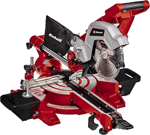 Einhell Scie A Onglet Radiale Te Sm 216 Dual Puissance De 1 800 W Fonction De Traction Laser Reglage D Angles Rapide Blocage D Arbre Spindle Lock Vendue Avec Lame Aux Carbures De Tungstene