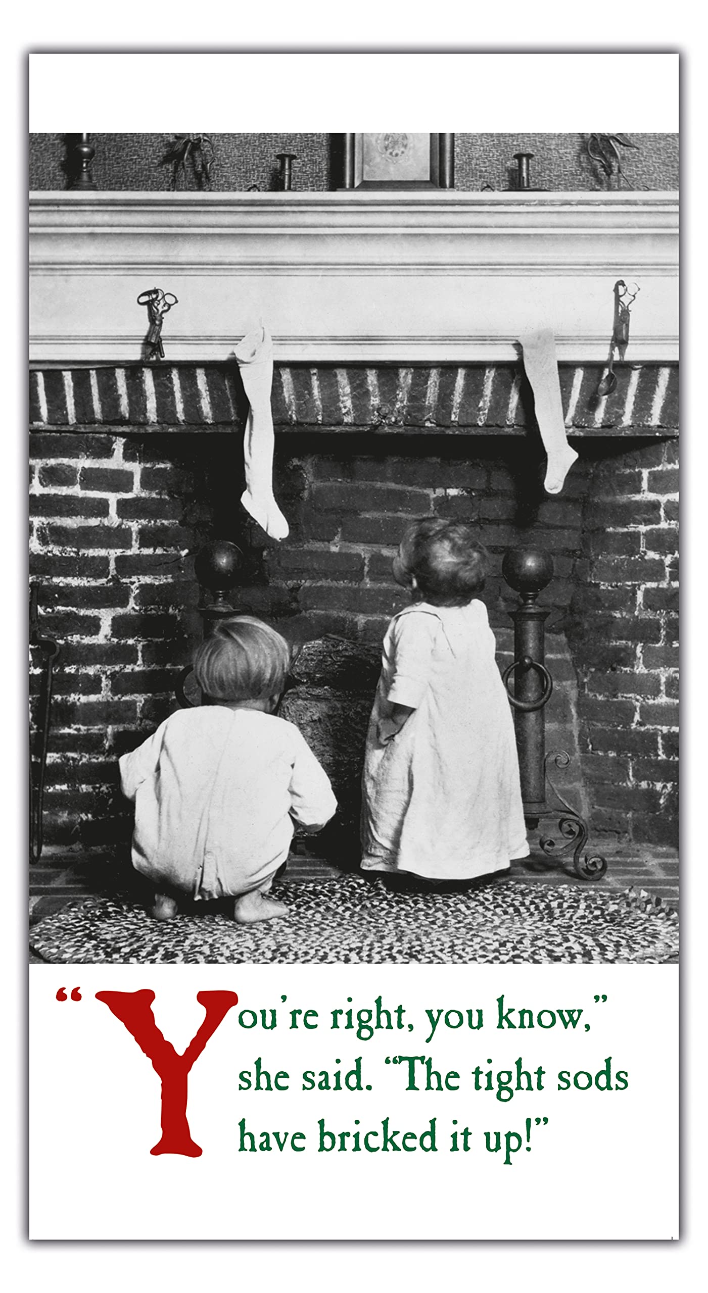 On The Ceiling Christmas Funny Christmas Card, Blank, Xmas Card Blank, Generic, Rude Christmas Cards,Multi,130x235mm