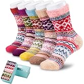 5 Pairs Fuzzy Soft Cozy Comfortable Socks for Women, Casual Sleep Comfy Socks, Perfect Warm Winter Gifts for Women