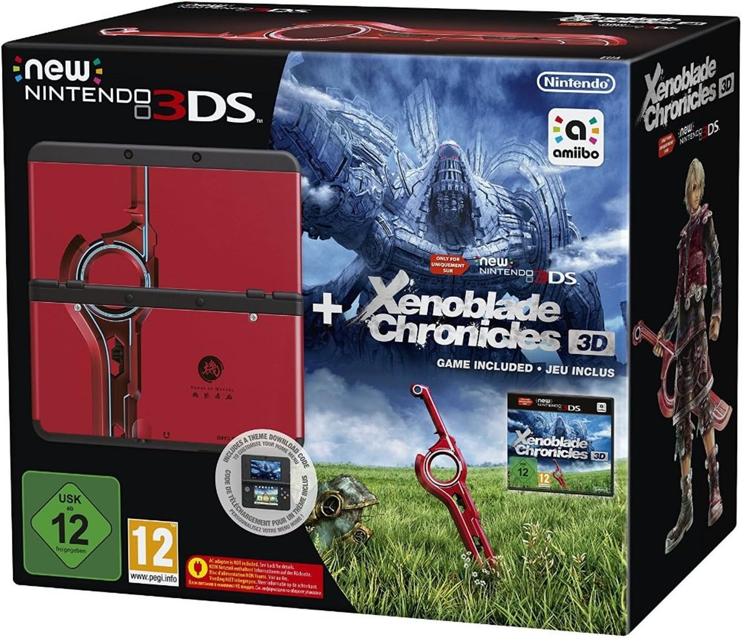Console New Nintendo 3DS noir + Coque Xenoblade Chronicles pour New