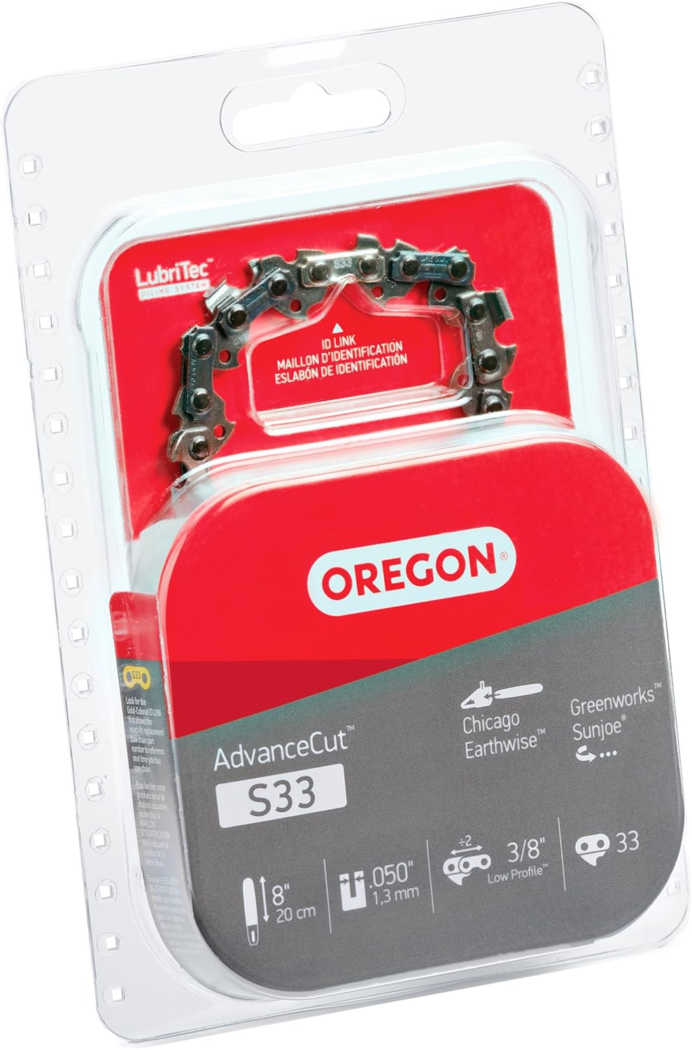 Oregon S33 AdvanceCut 8-Inch Chainsaw Chain Fits Chicago, Earthwise, Greenworks, Sun Joe, 8": Garden & Outdoor