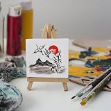 BELLE VOUS 24 Pack Blank Canvas 8x8 cm Pre Stretched Panels Acrylic Oil view 7