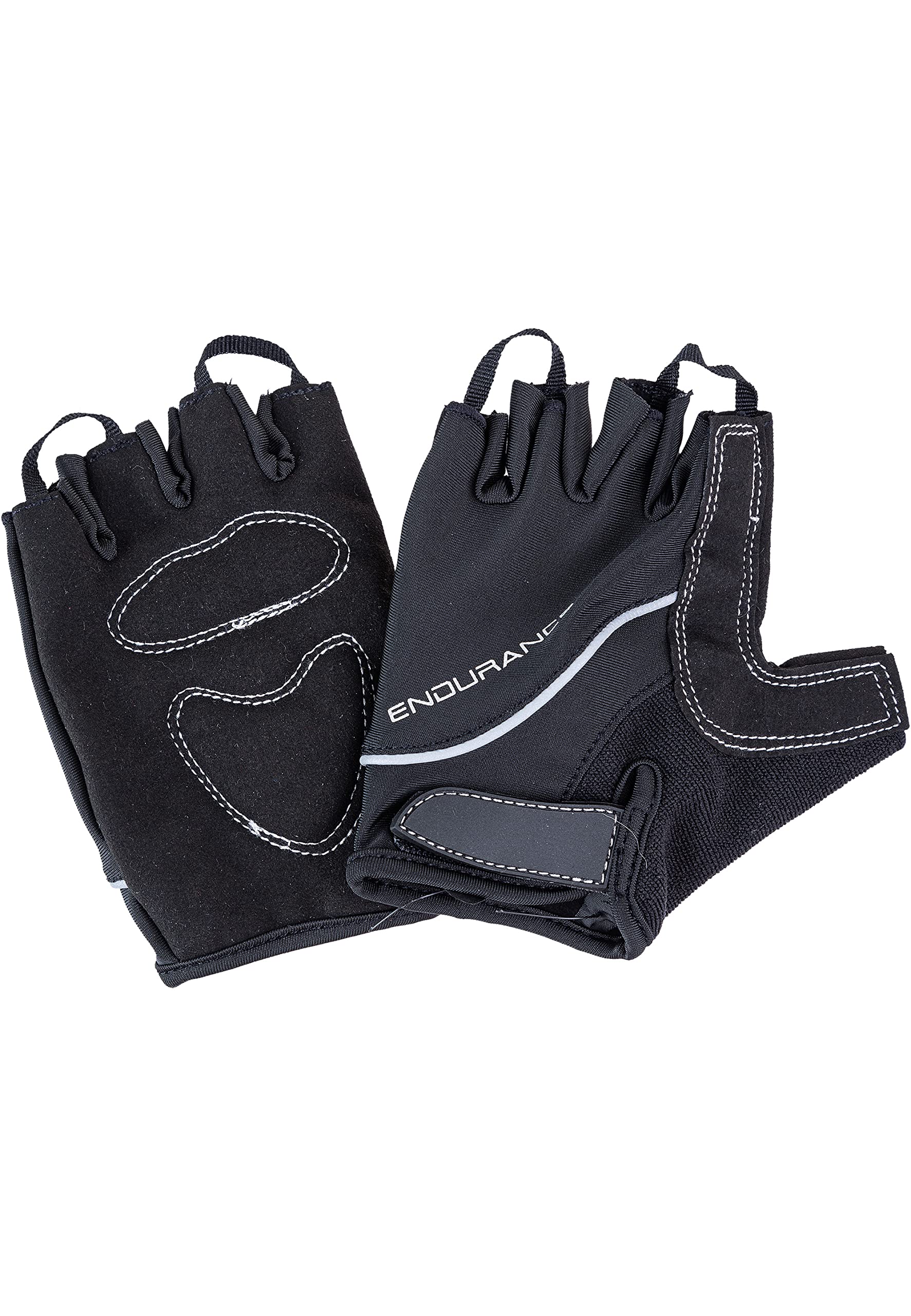 Endurance Davin Unisex Cycling Gloves with Comfortable Gel Insert 1001S Black, XS