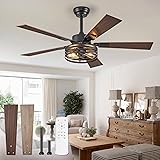 Fanbulous Farmhouse Caged Ceiling Fans with Lights