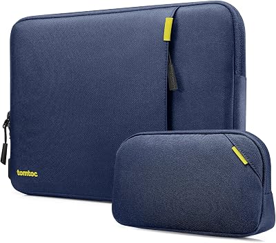 tomtoc 13 inch Laptop Sleeve 360° Protection Water-Resistant Set with Accessory