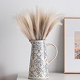 Blue and White Vase, Vintage Blue Ceramic Flower Vessel,Ceramic vases for Home Decor,Vintage Vase for Home Decor, Living Room, Shelf, Office, Rustic Table Centerpiece (Tall)