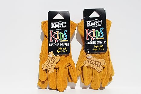 kids leather work gloves