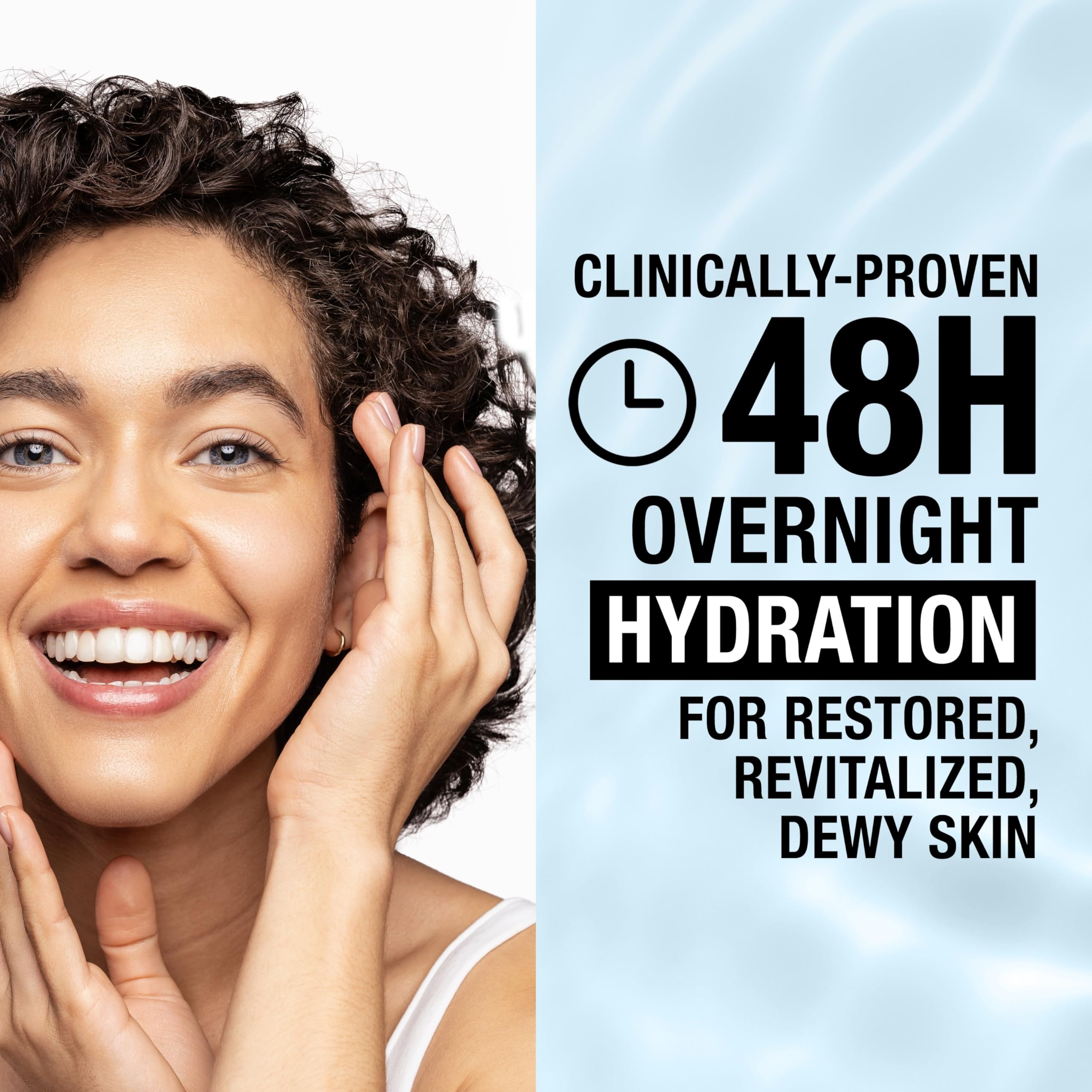 Neutrogena Hydro Boost Night Pressed Serum - with Hyaluronic Acid & Antioxidants, Hydrating Face Moisturizer that Restores & Revitalizes Skin Overnight, for Normal to Extra Dry Skin, 1.7 oz