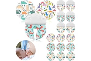 Breling 18 Pack Feeding Tube Pads Button Pad Gtube Button Covers Reusable g Tube Cutie Dinosaur Feeding Supplies for Kids Baby Breastfeeding Nursing Care(Dinosaur)