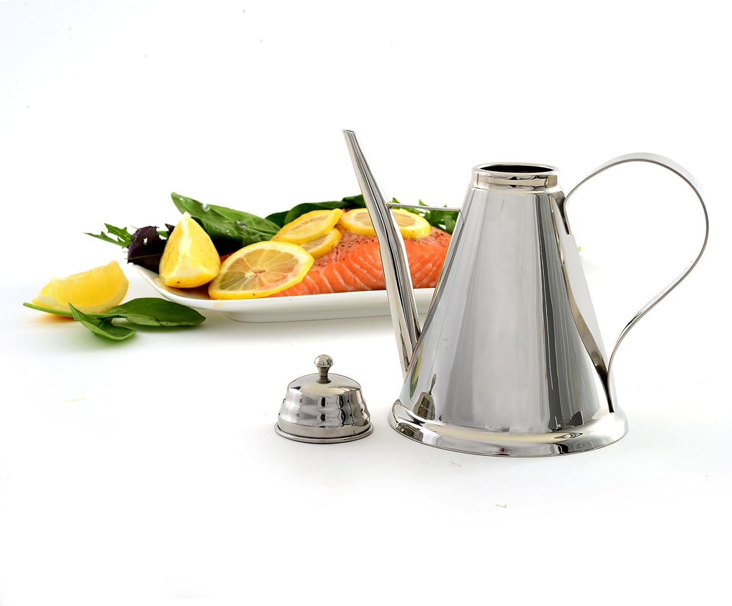 Norpro Stainless Steel Oil Can, 2 Cup, 2c/16oz/480mL, Silver: Olive Oil Can Stainless Steel: Kitchen & Dining