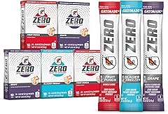 Gatorade G Zero en polvo sabor Fruit Punch, paquete surtido de envases individuales de 0.10 onzas (50 unidades).