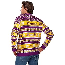 FOCO Standard NFL Big Logo Ugly Sweater, Team Color