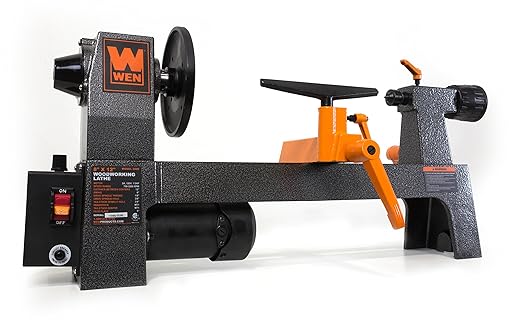 WEN 3420 8" by 12" Variable Speed Benchtop Wood Lathe