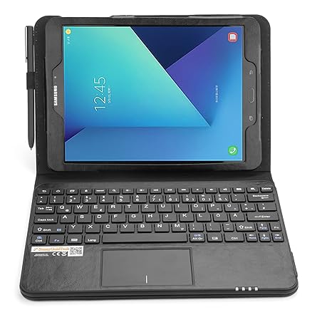 MQ für Galaxy Tab S3 9.7 - Bluetooth Tastatur Tasche mit Multifunktions-Touchpad für Samsung Galaxy Tab S3 9.7 LTE SM-T825, W