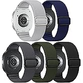 Acextro 5 Pack Stretchy Bands Compatible with Samsung Galaxy Watch 7 6 5 4 FE Band 40mm 44mm 45mm/Watch 6 4 Classic 4 42mm 46mm 43mm 47mm/Active 2, 20mm Water-Resistant Elastic Nylon Sport Strap