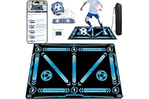 ZVD Soccer Training Equipment with Video,Soccer Training Mat Improve Strength,Agility and Coordination,Anti-Slip Silent Absorption Soccer Footwork Training Mat