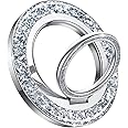 Lamicall Magnetic Phone Ring for MagSafe Grip - 2024 [Super Magnet] Stylish Twinkle Ring Holder Stand with [Upgrade Gear Hinge], Mag Safe Accessory for iPhone 16 15 14 13 Pro Max Plus, Glitter Silver