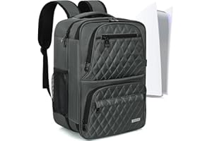 AKOZLIN Travel Gaming Console Backpack Compatible with Play Stantion 5 4 PS5 Pro/PS4/PS4 Pro/PS4 Slim/Xbox One X S With Pockets for Accessories [Video Game]