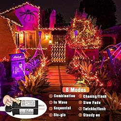 Vivideal 100 LED Halloween Lights Outdoor, 33ft