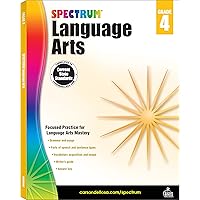 Spectrum Language Arts Grade 4, Ages 9 to 10, 4th Grade Language Arts Workbook, Vocabulary, Sentence Types, Parts of Speech, 