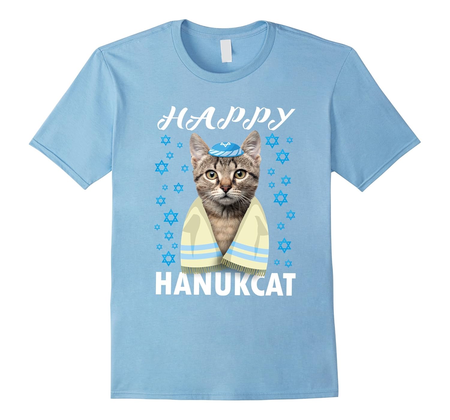 Hanukkah Cat T Shirt Happy Hanukcat Funny Jewish Tee-Rose