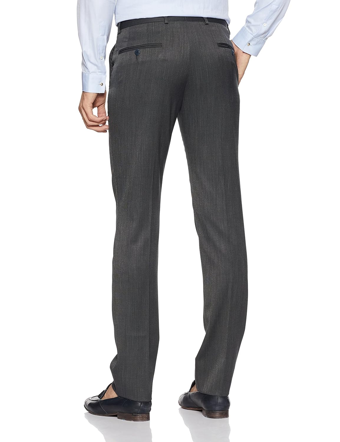 v dot men's slim fit formal trousers