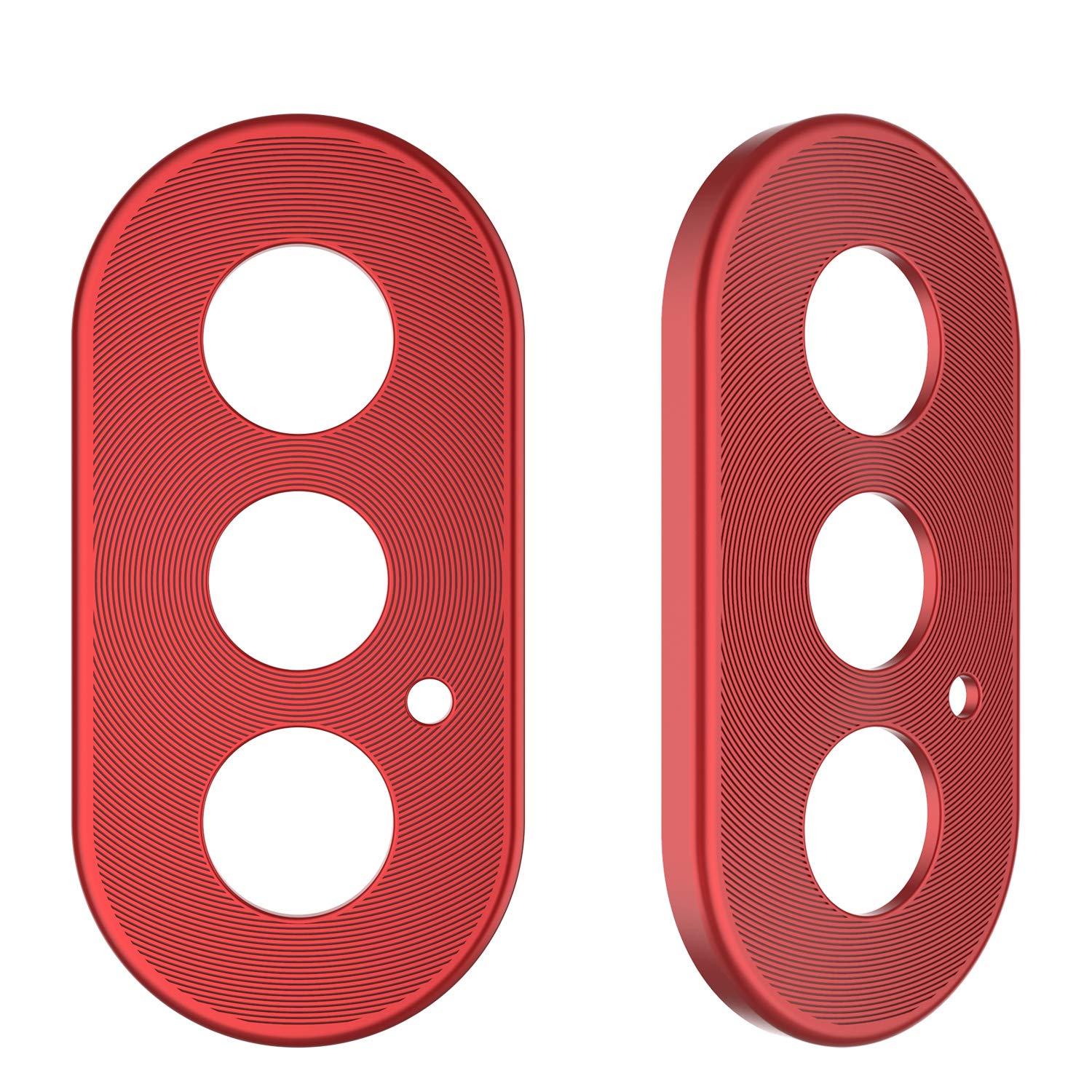 Punkcase Camera Protector Ring | Premium Aluminum Alloy Back Lens Cover Guard [Ultra Slim] Compatible W/Apple iPhone Xs Max (Red)