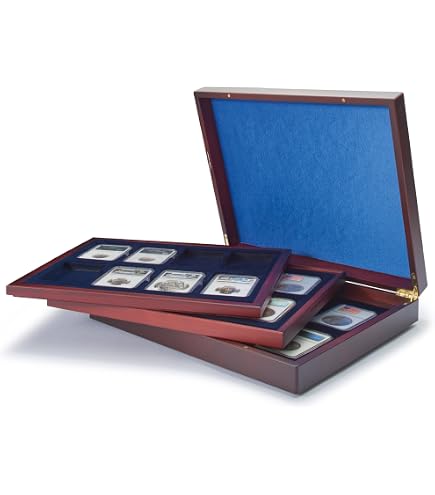 VOLTERRA TRIO ケースBOX 60枚用 木目調 Amazon.com: Lighthouse - VOLTERRA Deluxe Coin Display Case with 3