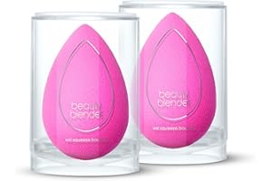 Beautyblender® | Original Pink Beauty Blender 2-Piece Bundle for Blending Foundations, Powders, and Creams, Super-Soft Foam for Streak-Free Application, Made in the USA, Reusable, Washable