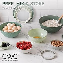COOK WITH COLOR Mixing Bowls with Lids - 12 Piece