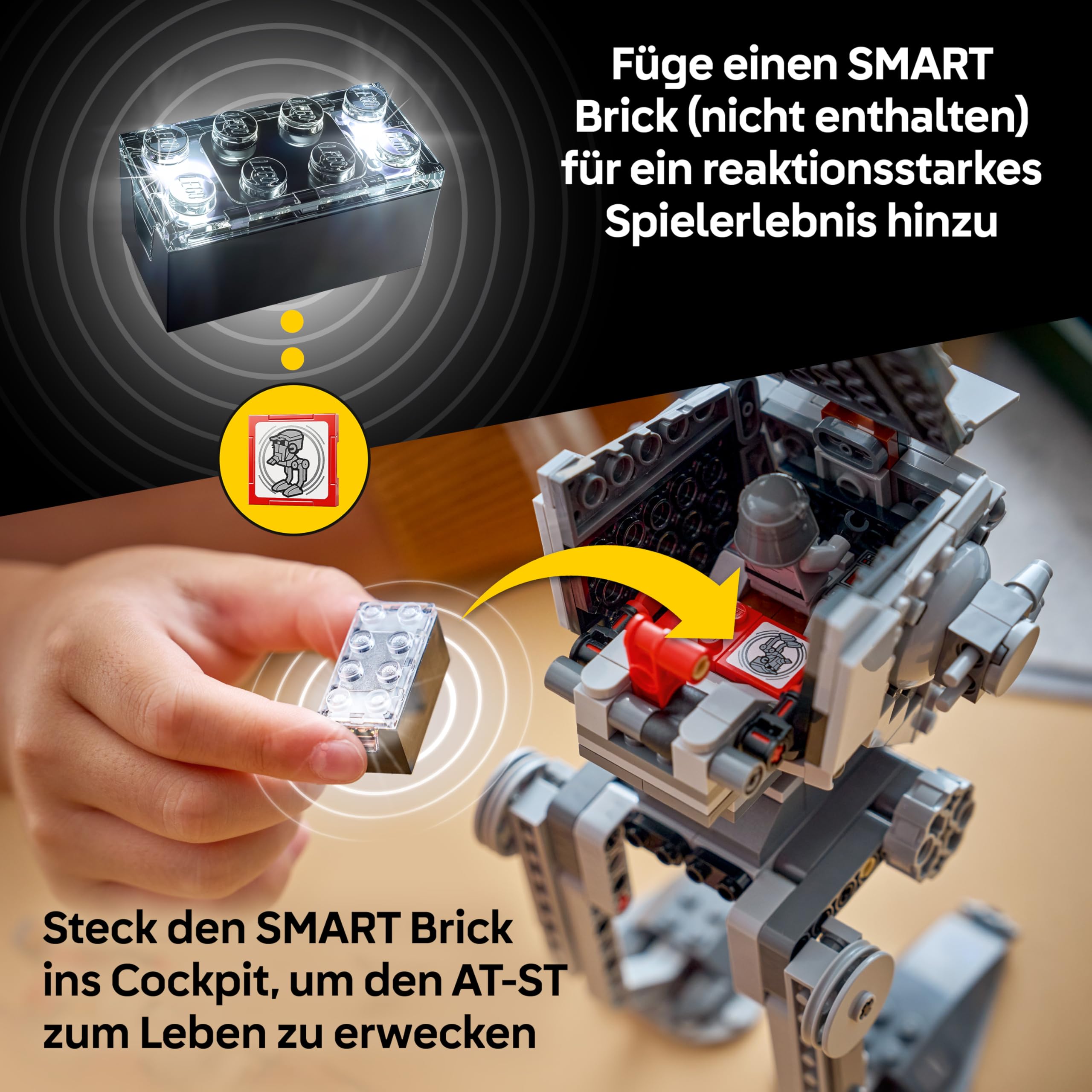LEGO Star Wars 75424 SMART Play: AT-ST Angriff auf Endor - Kompatibles Interaktives Spielzeug inkl. 2 SMART Tags und Wicket Minifigur - Geschenk für Jungen und Mädchen ab 8 Jahren und Erwachsene Fans 5
